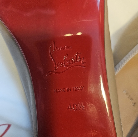 NIB NEW Christian Louboutin Women Black Leather Sweetie Jane Flats Mules - Picture 8 of 9